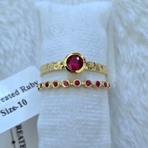 Shivam Lab🧪 Created Ruby Ring💍 Duo✌️ - NWT